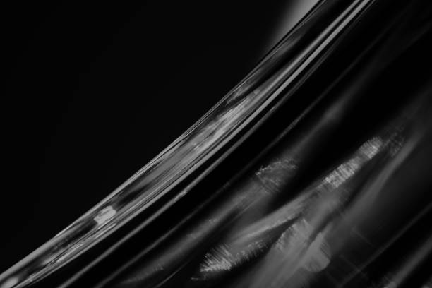Abstract dynamic black blurred soft focused minimal futuristic techno glass background