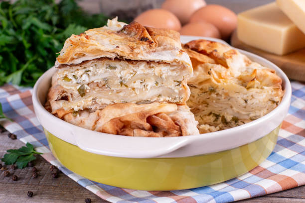 istock Homemade pie with cheese and herbs 1209956587