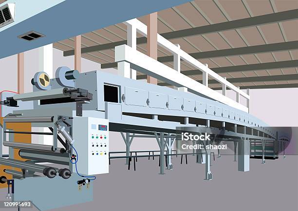 紙工場 - 製紙工場のベクターアート素材や画像を多数ご用意 - 製紙工場, 工場, 機械