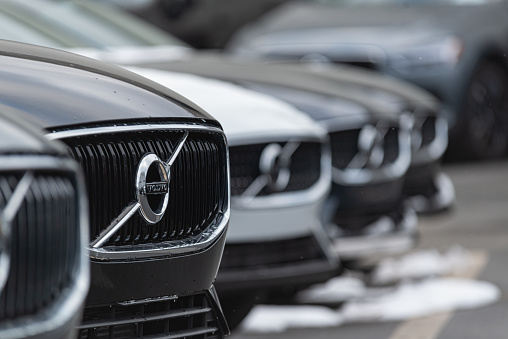 Halifax, Canada - March 1, 2020 - 2020 Volvo inventory at a dealership in Halifax's North End.