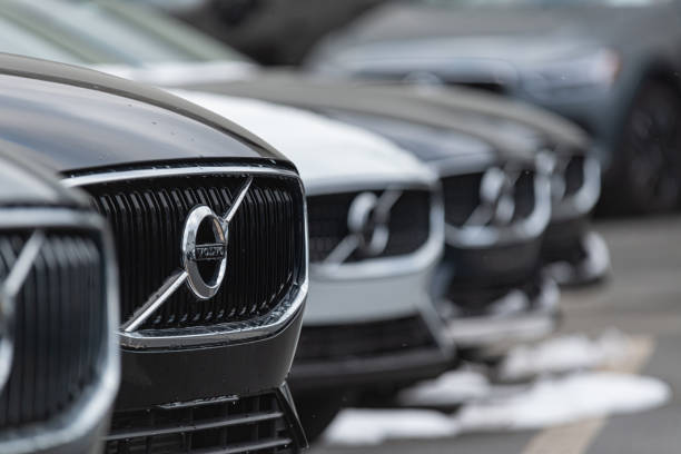 2020 Volvo Inventory Halifax, Canada - March 1, 2020 - 2020 Volvo inventory at a dealership in Halifax's North End. volvo stock pictures, royalty-free photos & images