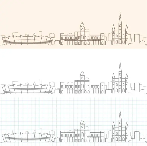 Vector illustration of Belo Horizonte Hand Drawn Profile Skyline