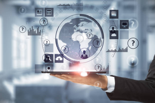 istock Businessman hand holding tablet 1209979831