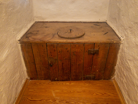 Medieval toilet in an old building.