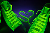 Neon high top sneakers