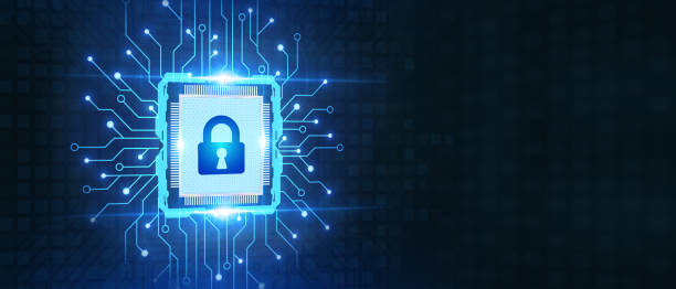 istock Cyber security data protection business technology privacy concept. Young businessman  select the icon security on the virtual display. 1209988585