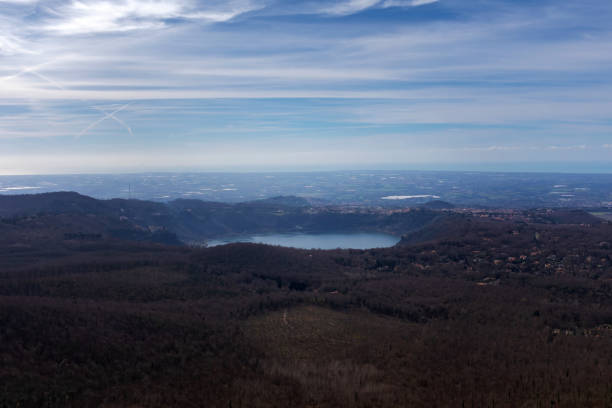 istock Nemi lake, panoramic view. Volcanic lakes. 1209990841