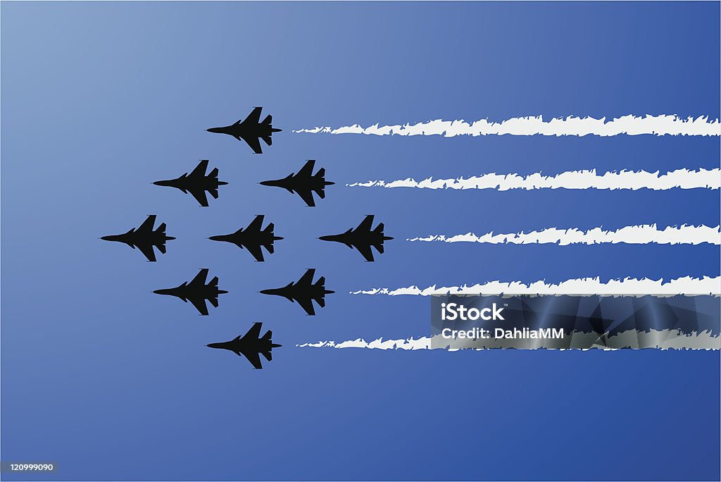 vector airplane show Air Force stock vector