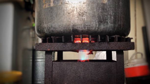 istock Gas Powered Boiler with Iron Pot 1209992704