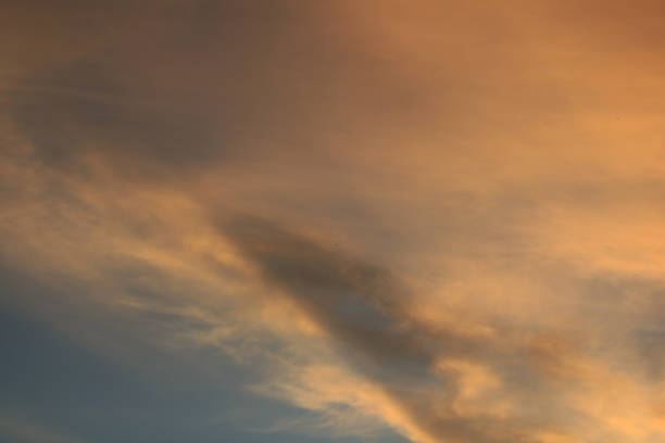 istock The atmosphere of the twilight sky with red clouds 1209994292