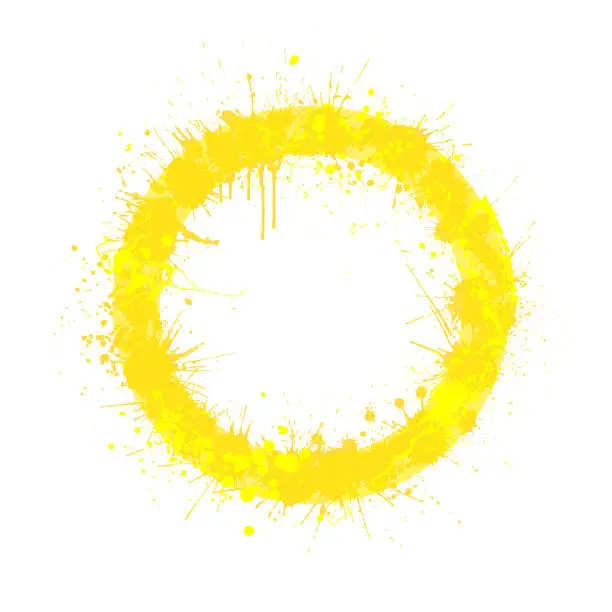 Vector illustration of yellow circle splash