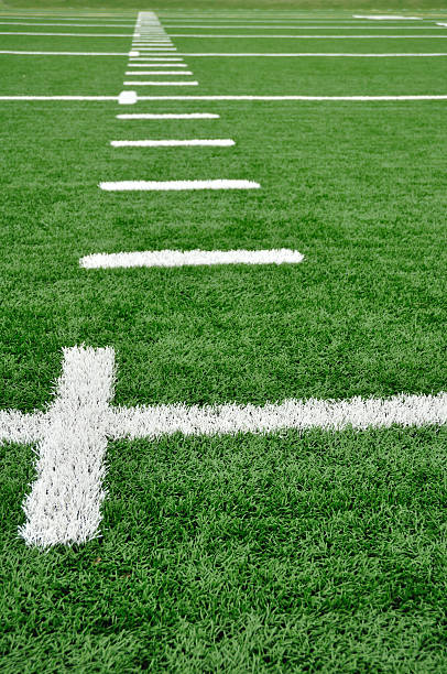 istock Hash Marks on American Football Field 120999644