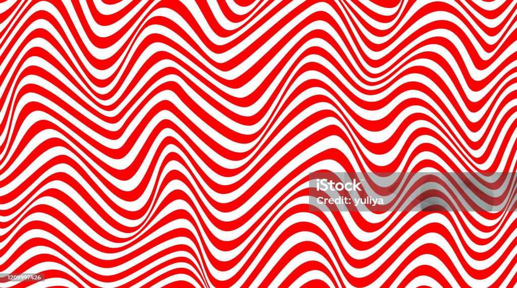 Abstract Curved Lines Background In White And Red Color Wave Pattern Stock  Illustration - Download Image Now - iStock