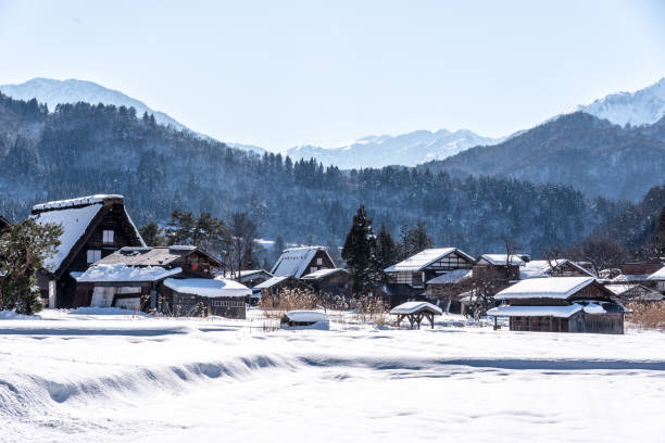 istock Village houses covered with snow 1209998243