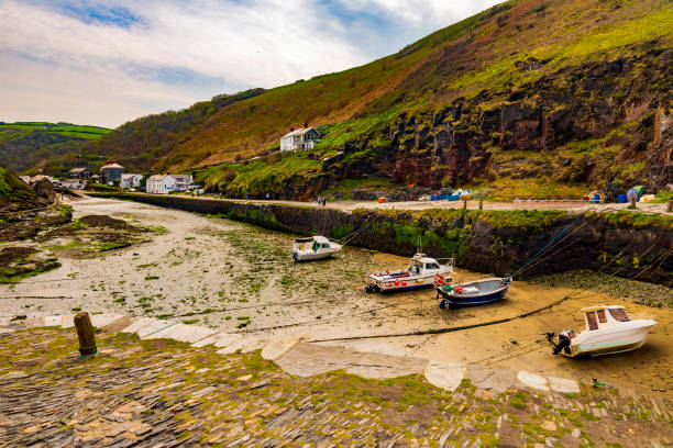 Harbour in fishing village Port Isaac, Cornwall, England