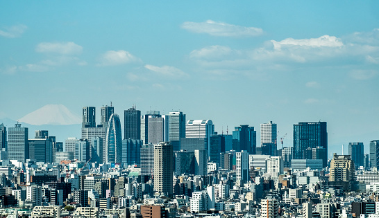 Japan, Asia, Tokyo - Japan, Urban Skyline, Mt. Fuji