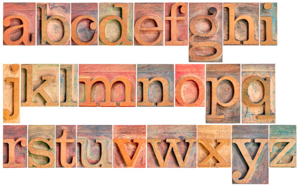 istock alphabet in isolated letterpress  wood type 1210006235