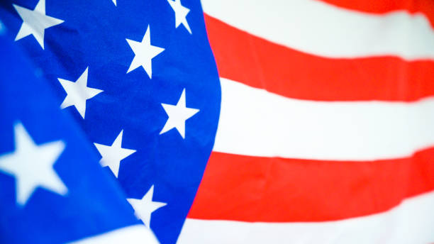istock America flag waving with the wind for memorial day. 1210007137