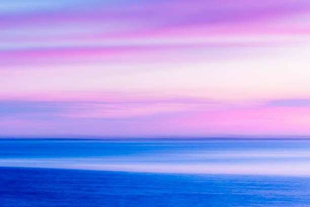 istock Ocean and sky landscape at sunrise with blurred motion 1210021792