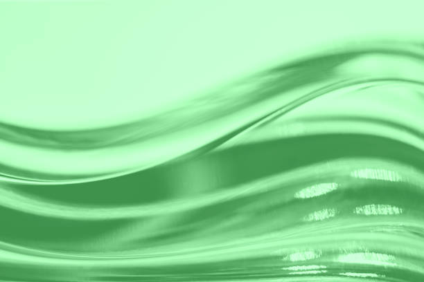 istock Abstract blurred trendy mint wavy futuristic background 1210022018