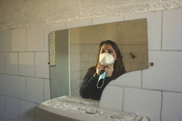 istock Woman Wear Mask 1210027137