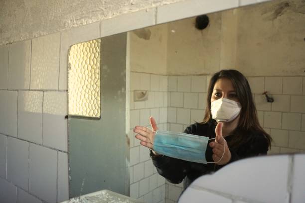 istock Woman Wear Mask 1210027651