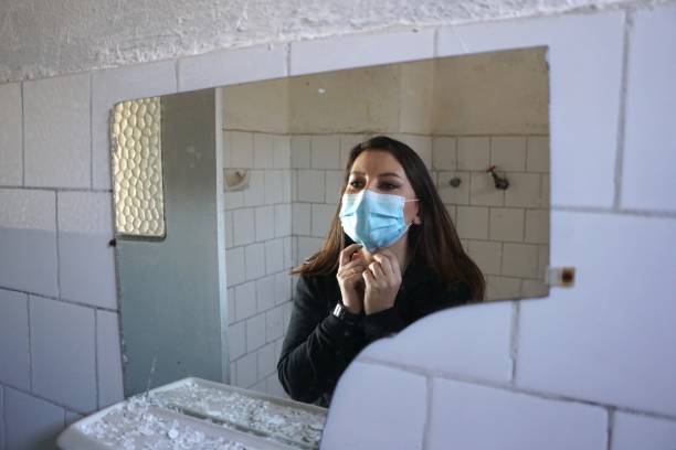 istock Woman Wear Mask 1210027657