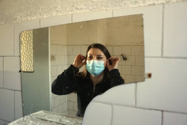 istock Woman Wear Mask 1210027660