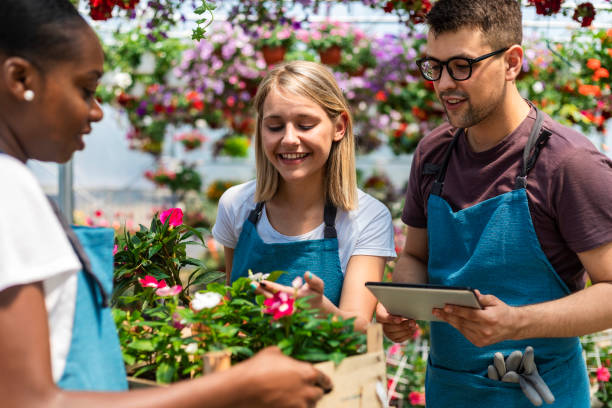 istock Working in a garden center 1210031696
