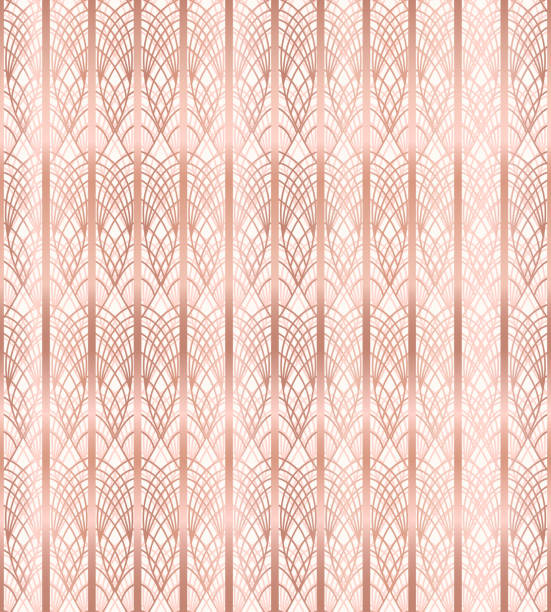 ilustrações de stock, clip art, desenhos animados e ícones de rose gold royal pattern seamless vector. luxury background. filigree design - wedding rose lace backgrounds