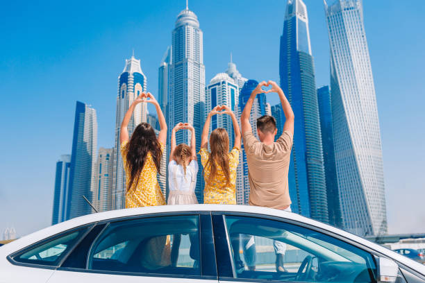 istock Summer car trip and young family on vacation 1210037318