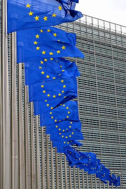 istock European Union flags on poles at EU headquarters, Brussels 121003904
