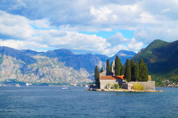 istock Perast, our lady`s island on the reef 1210043049