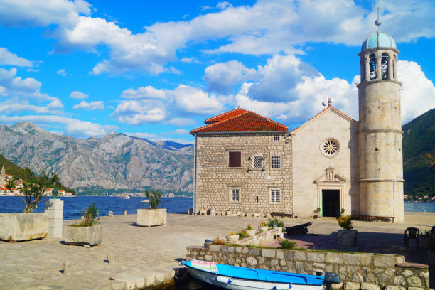 istock Perast, our lady`s island on the reef 1210043364