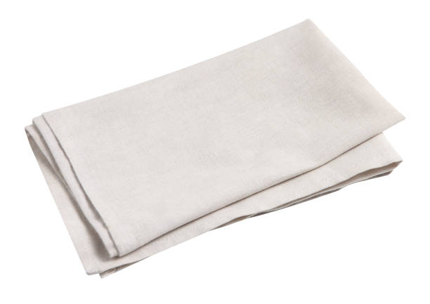 istock Cotton napkin isolated on white background 1210044669