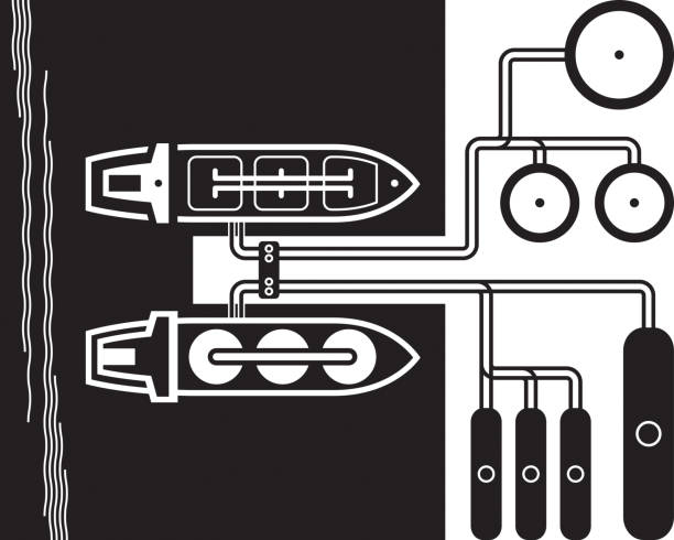 illustrazioni stock, clip art, cartoni animati e icone di tendenza di cisterna di benzina e vettore gnl al terminale carburante - lpg tank