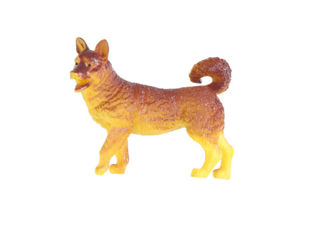 istock Plastic dog doll isolated on white background 1210046356