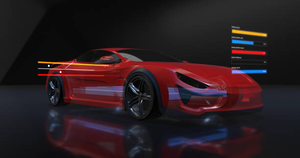 istock Electric Car Charging Indicating the Progress of the Charging. 3D Illustration Render 1210051353