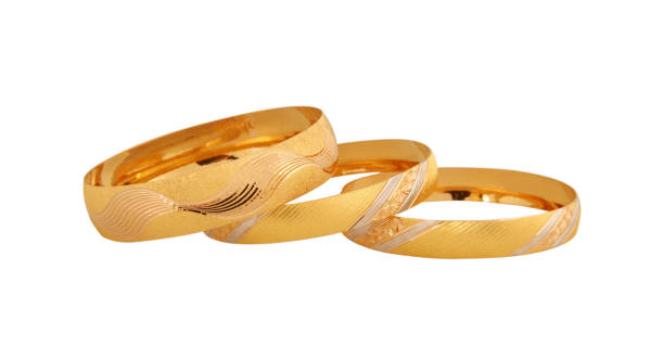 istock Elegant gold bracelets. Yellow gold. 1210053098