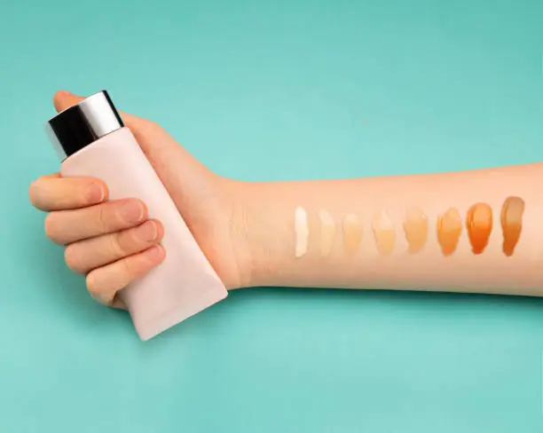 Photo of Foundation Make-Up Color Swatch Showing