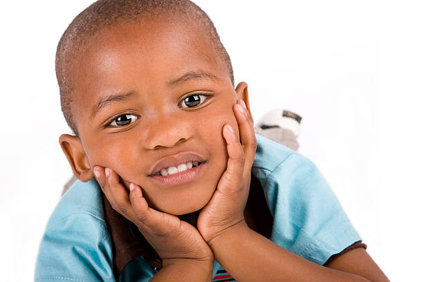 istock Adorable 3 year old black or African American boy 121006136