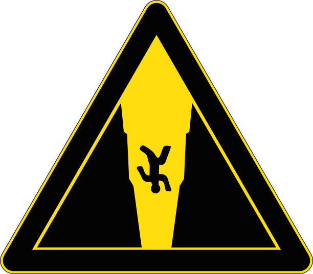 山の警告サイン: クレバス - crevasse glacier european alps mountain点のイラスト素材／クリップアート素材／マンガ素材／アイコン素材