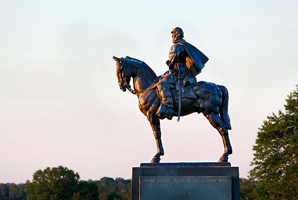 Stonewall Jackson at Manassas Battlefield  150th anniversary stock pictures, royalty-free photos & images