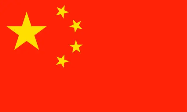 Vector illustration of vectorial illustration of the Chinese flag. patriotic concept