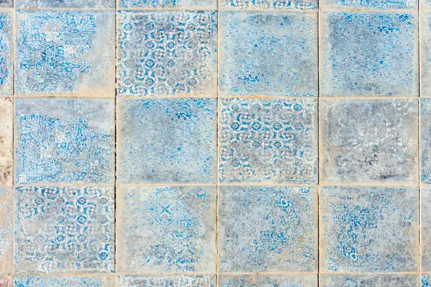 Photo of North African worn ceramic tiles