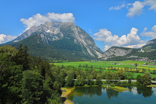 The Grimming (2,351 m) is an isolated peak in the Dachstein Mountains of Austria and one of the few ultra-prominent mountains of the Alps. Pürgg-Trautenfels is a former municipality in the district of Liezen in Styria (Steiermark), Austria.