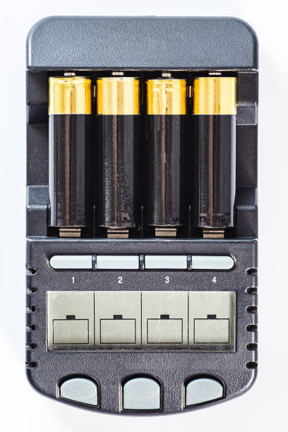 A collection of different types and sizes of batteries from a large number of manufacturers.