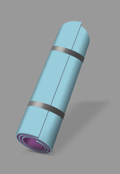 istock Reversible yoga mat. Fitness equipment 1210074796