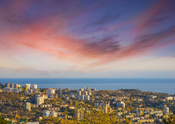 istock small town near a sea coast at the evening 1210080071