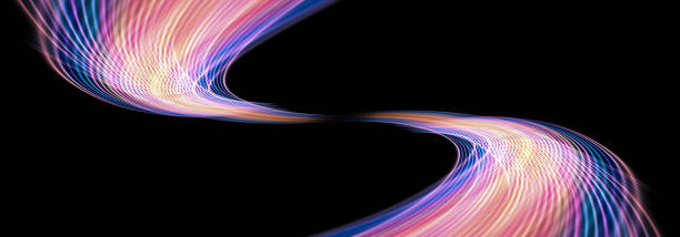 istock Abstract background of long explosure tale light on black ,Technology backgroud 1210087735